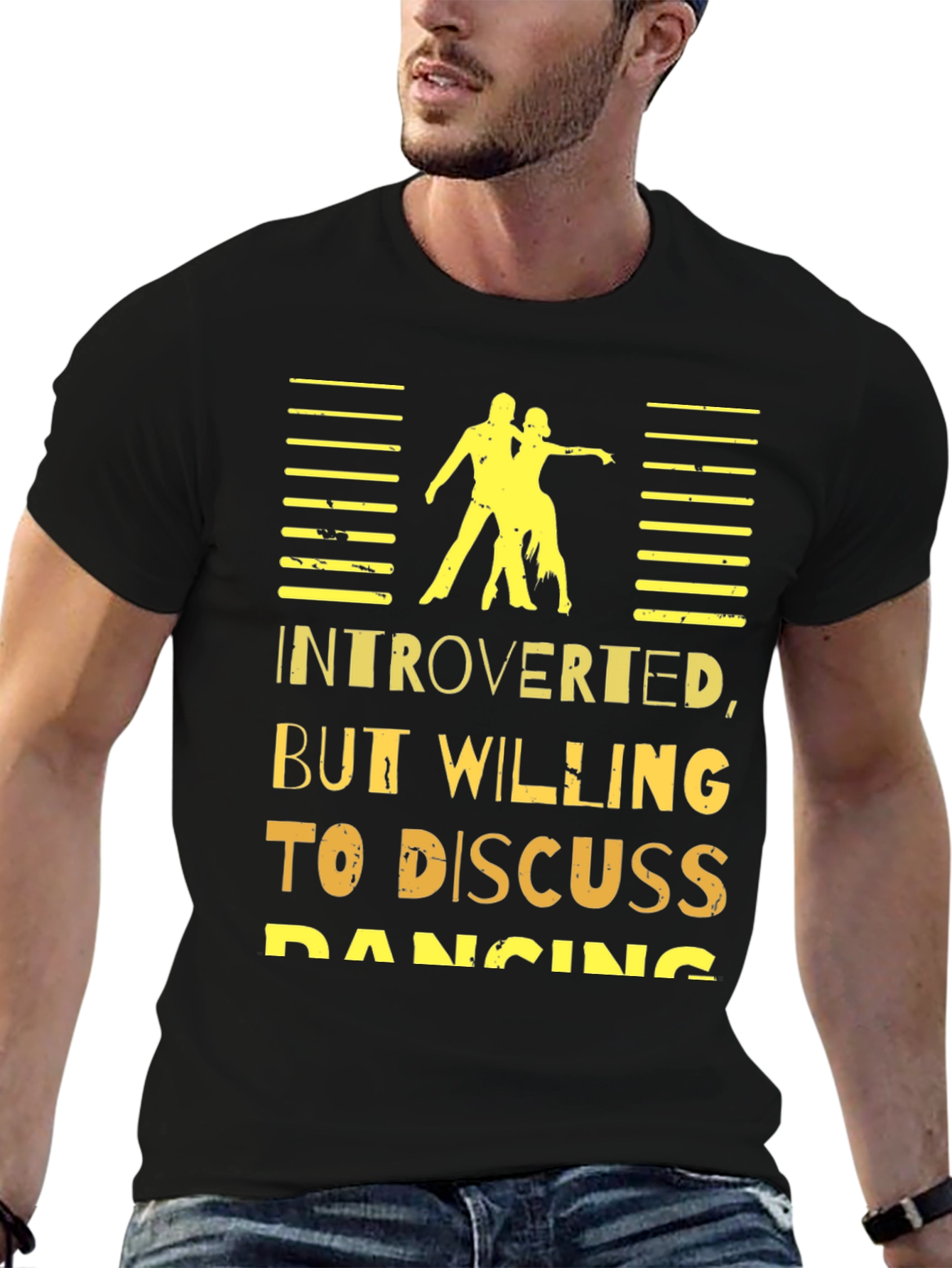 Black Introverted Dancing T-Shirt view 6