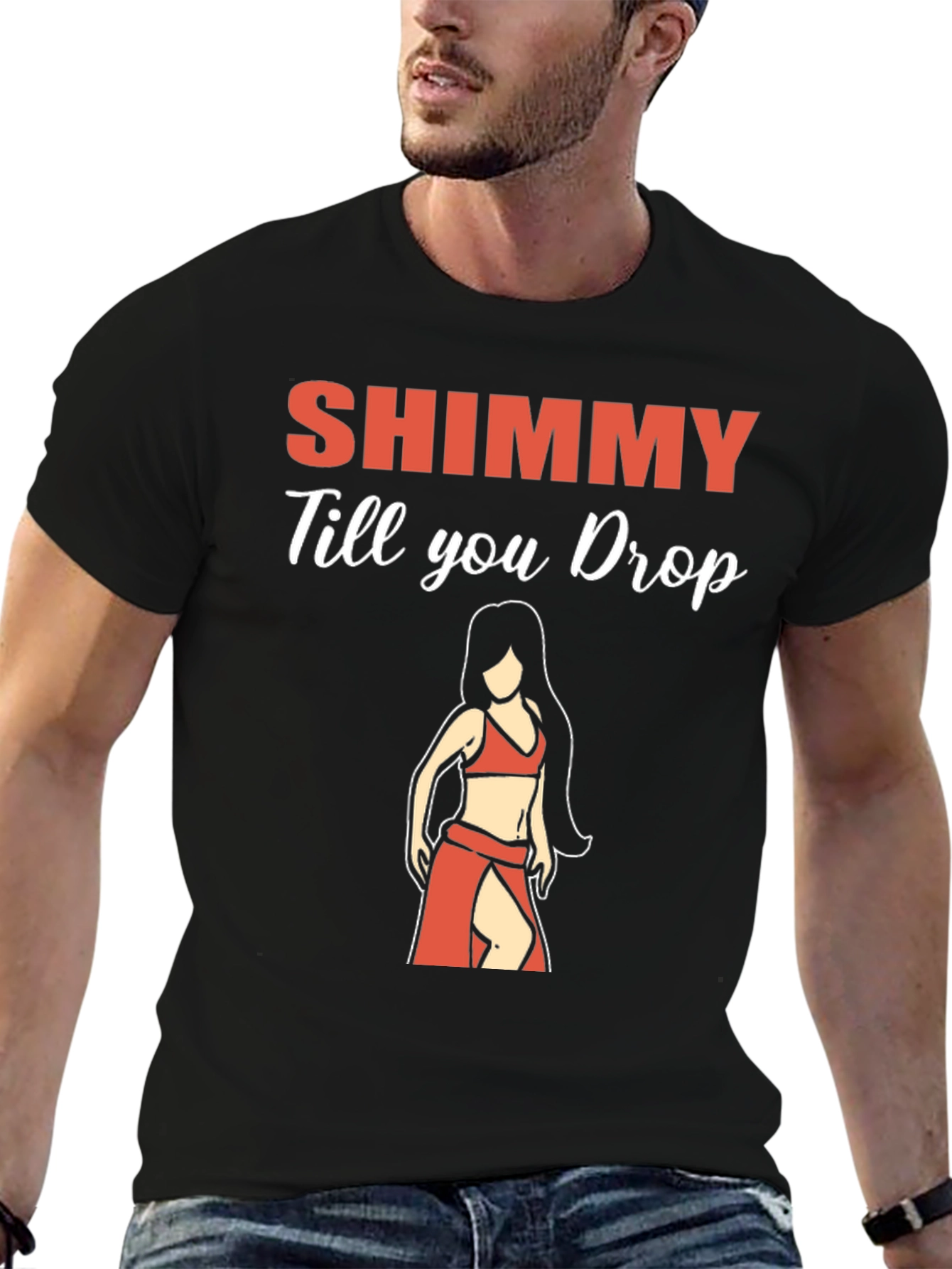 Black Shimmy Till You Drop T-Shirt - Dance Tee view 6