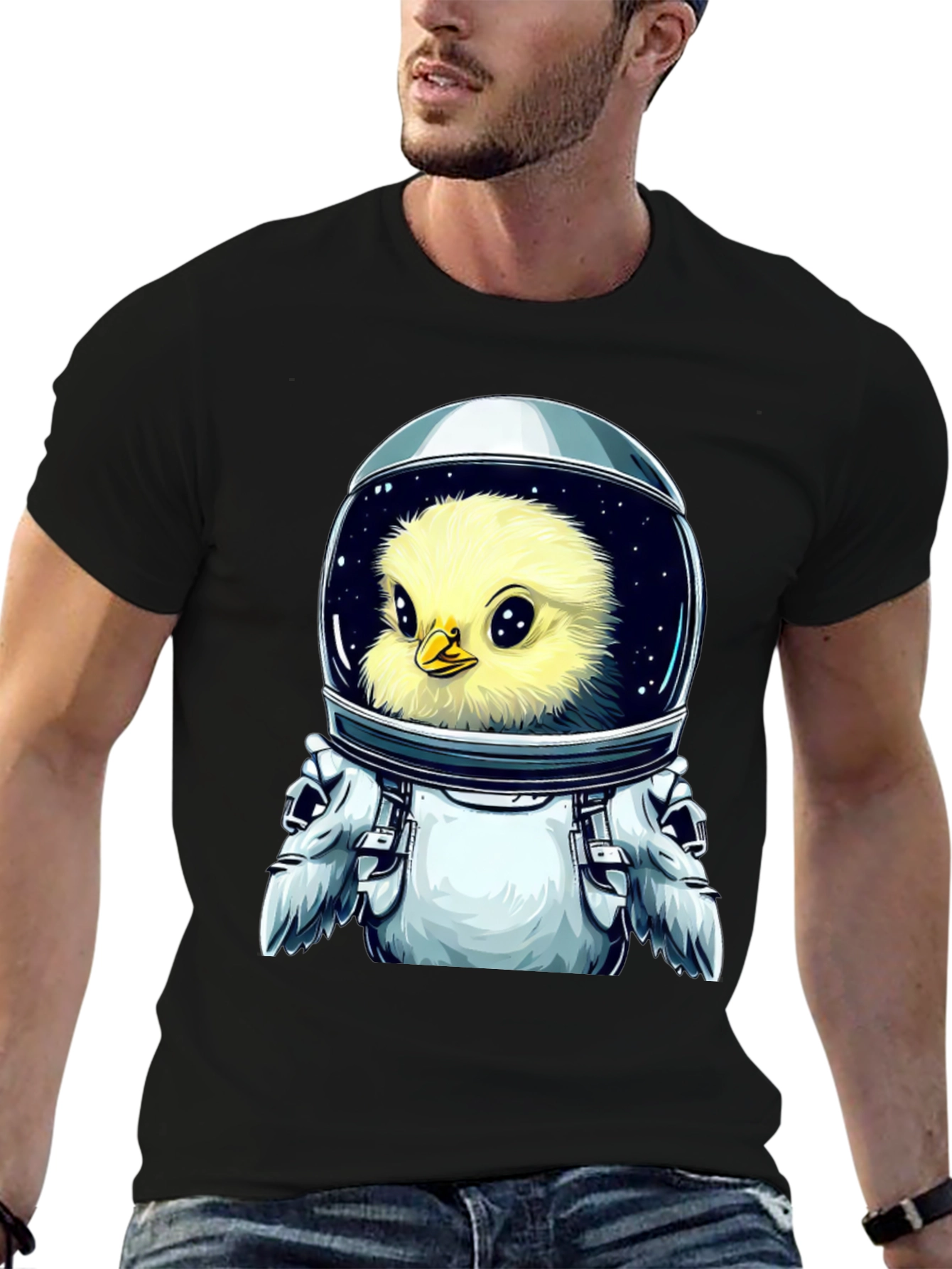 Black Astronaut Chick T-Shirt - Space Adventure view 6