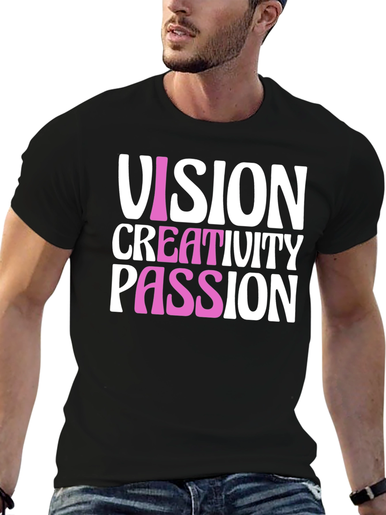 Black Vision Creativity Passion T-Shirt view 6