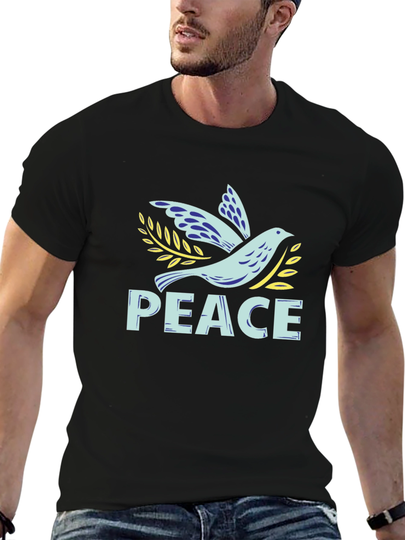Black Peace Dove Graphic Tee - Unisex view 6