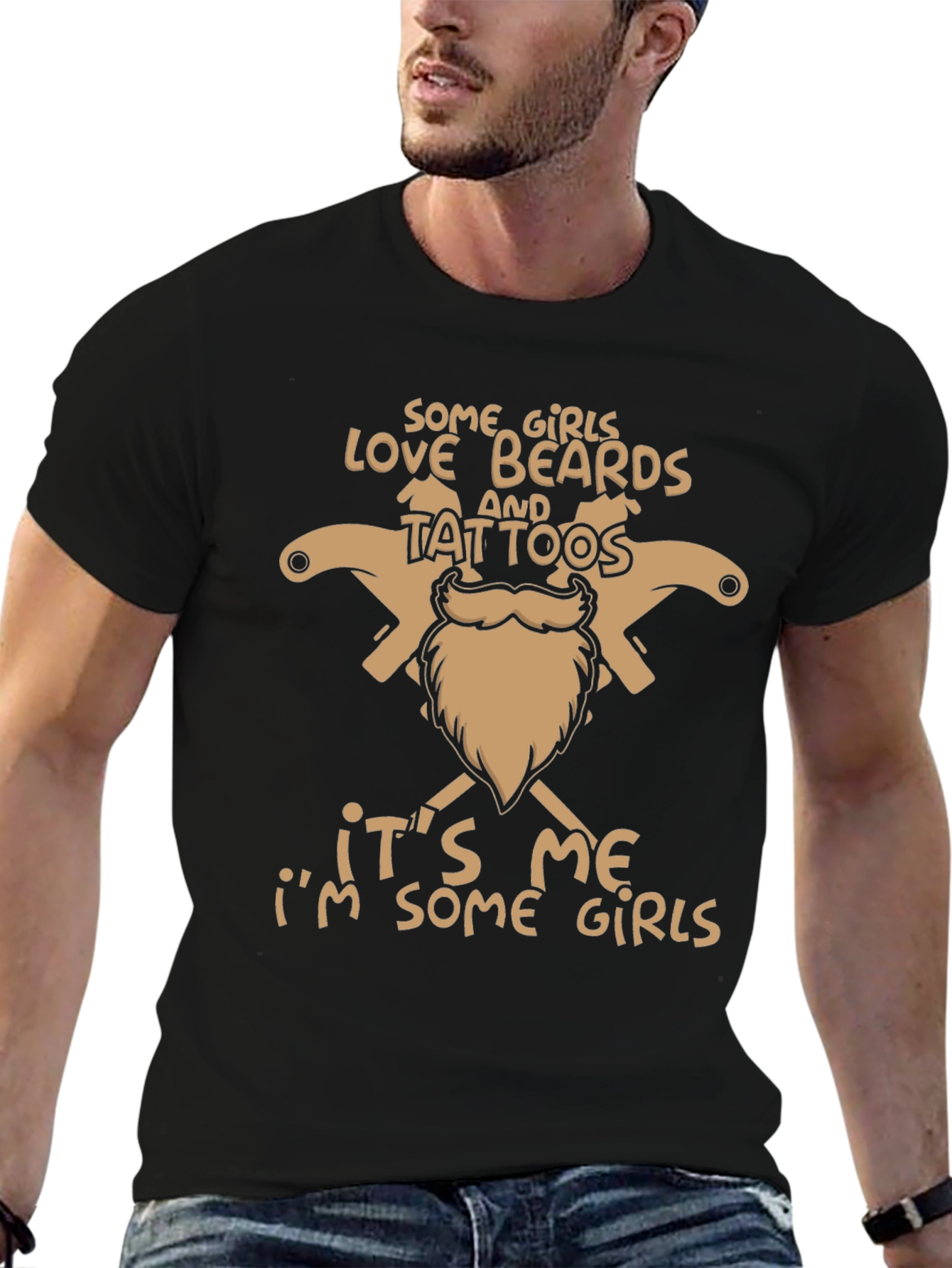 Black Beards & Tattoos Graphic Tee - Cool Casual Style view 6