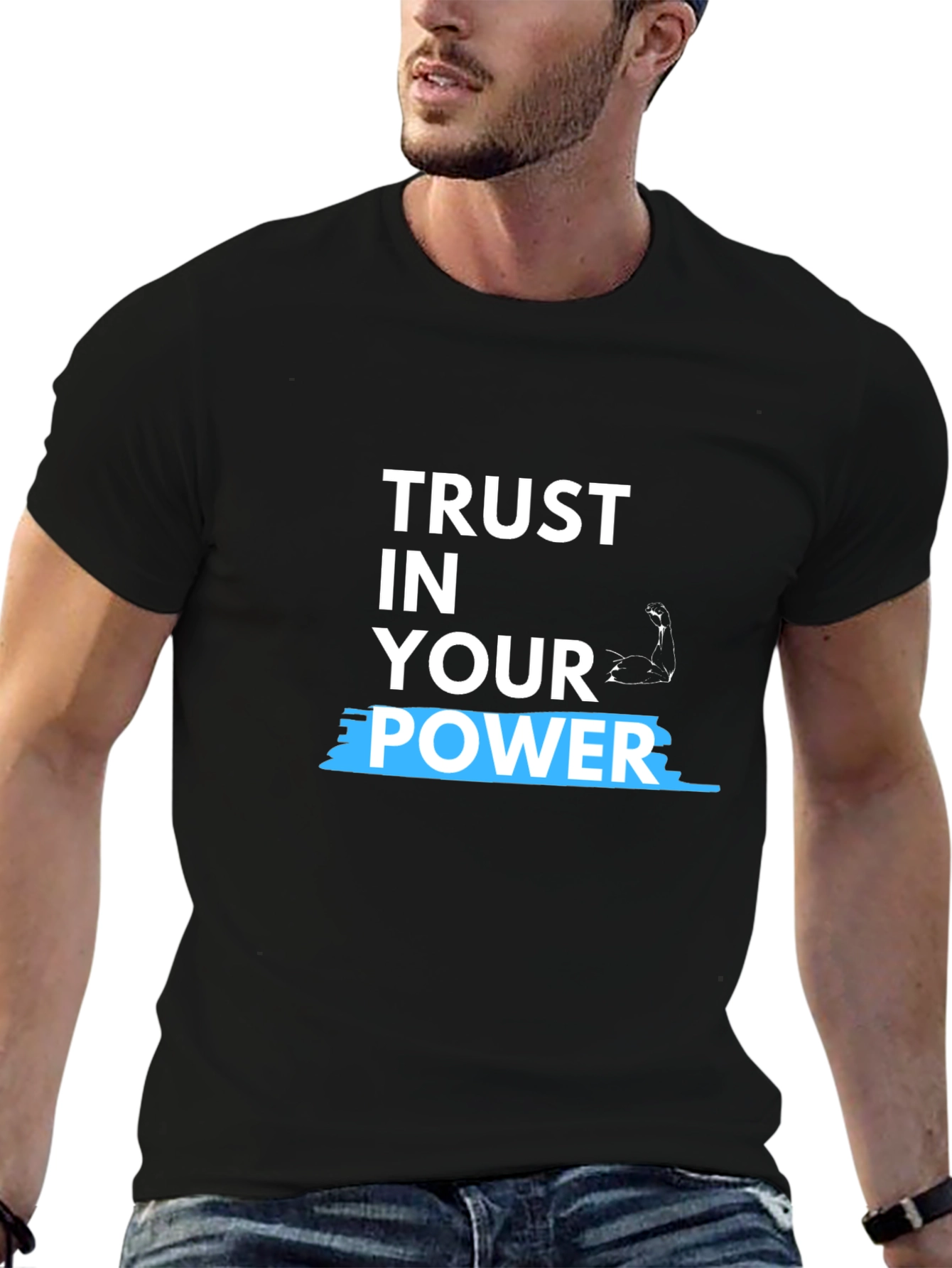Black Trust In Your Power T-Shirt view 6