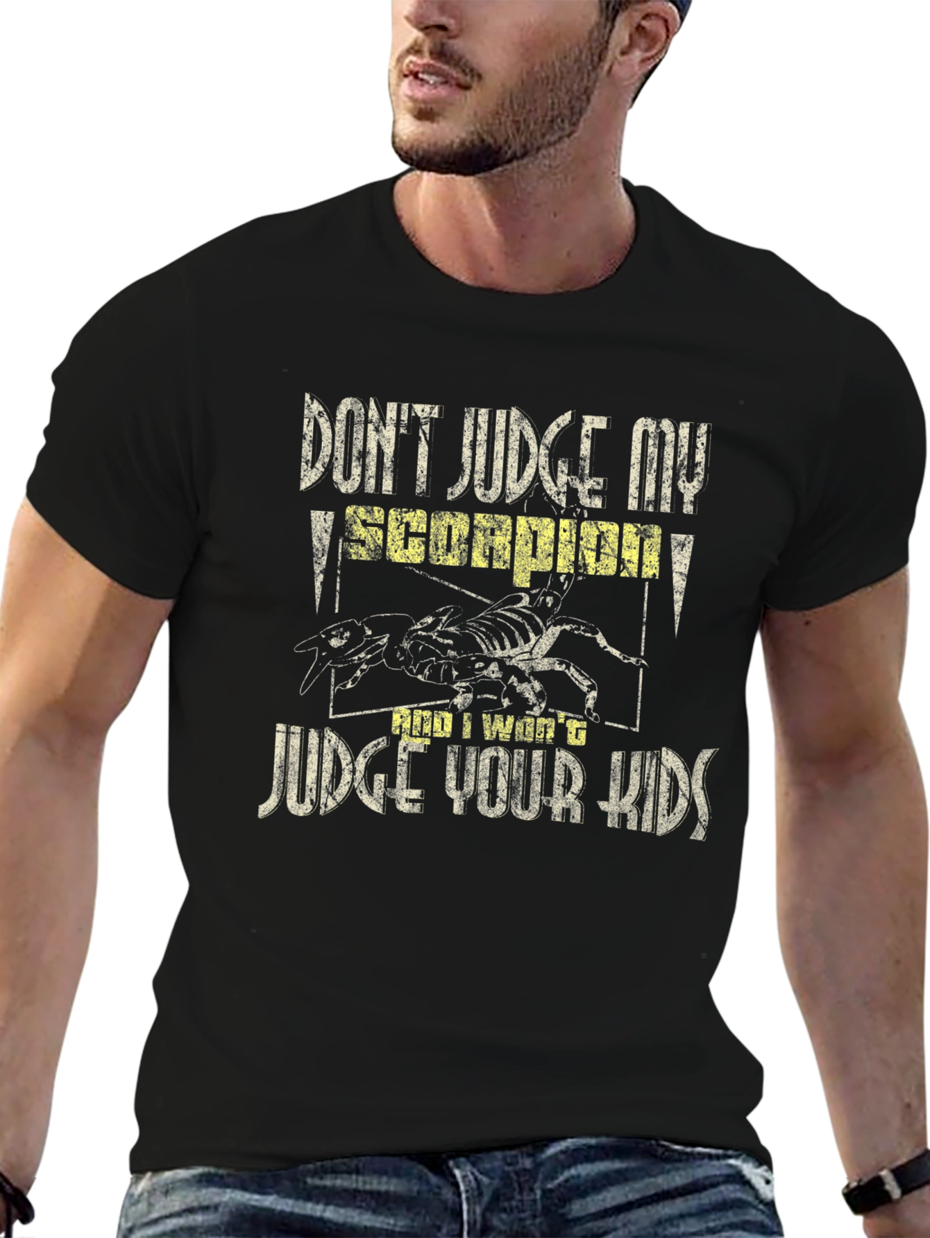 Black Scorpion Graphic Print Tee - Don't Judge Me! view 6