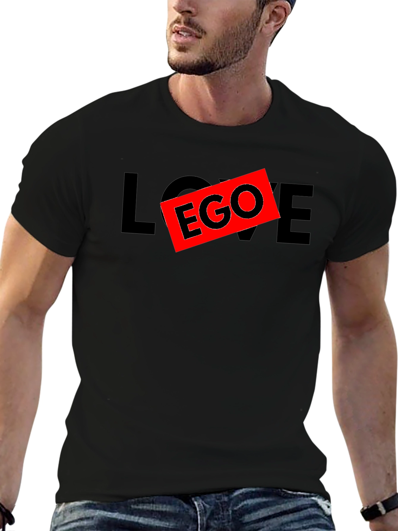 Black Love Over Ego Graphic T-Shirt view 6