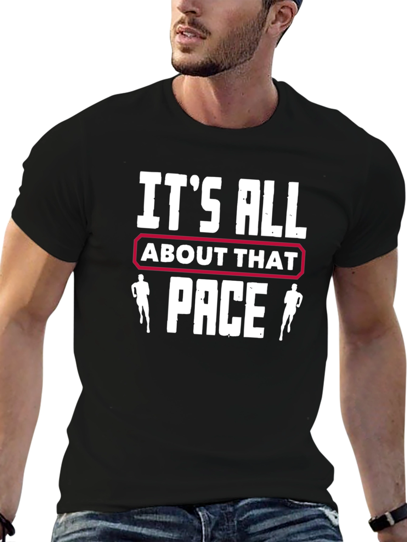 Black It's All About That Pace Running T-Shirt view 6