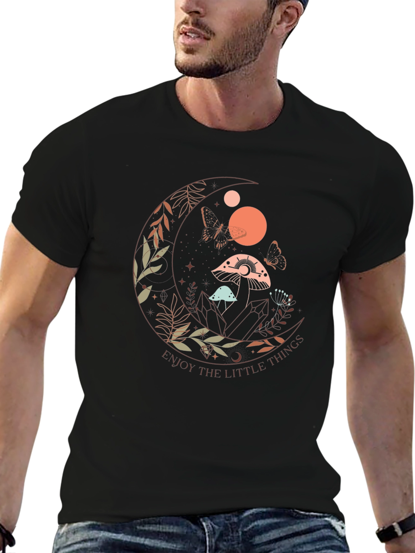 Black Enjoy the Little Things Graphic T-Shirt view 6