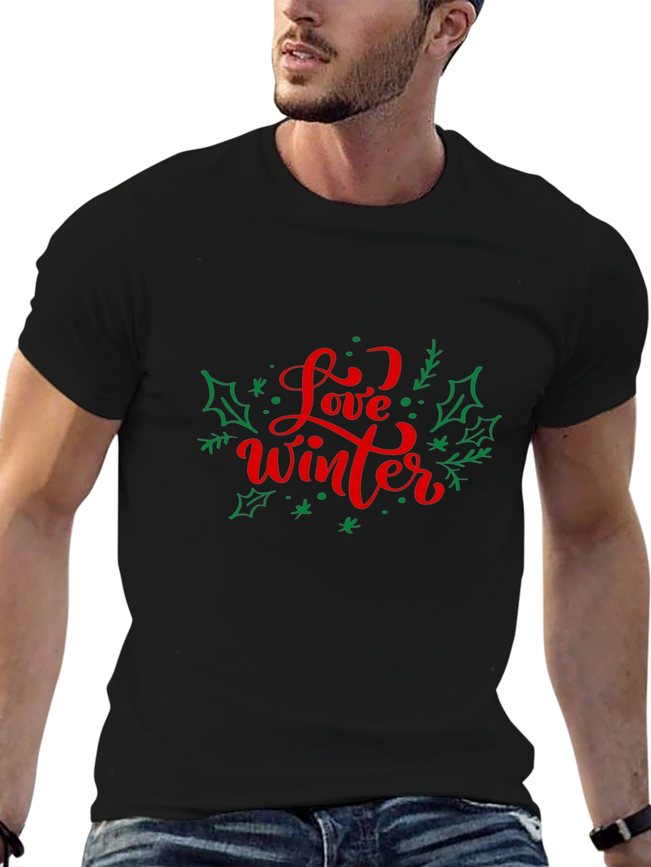 Black Love Winter Holiday Graphic Tee view 6
