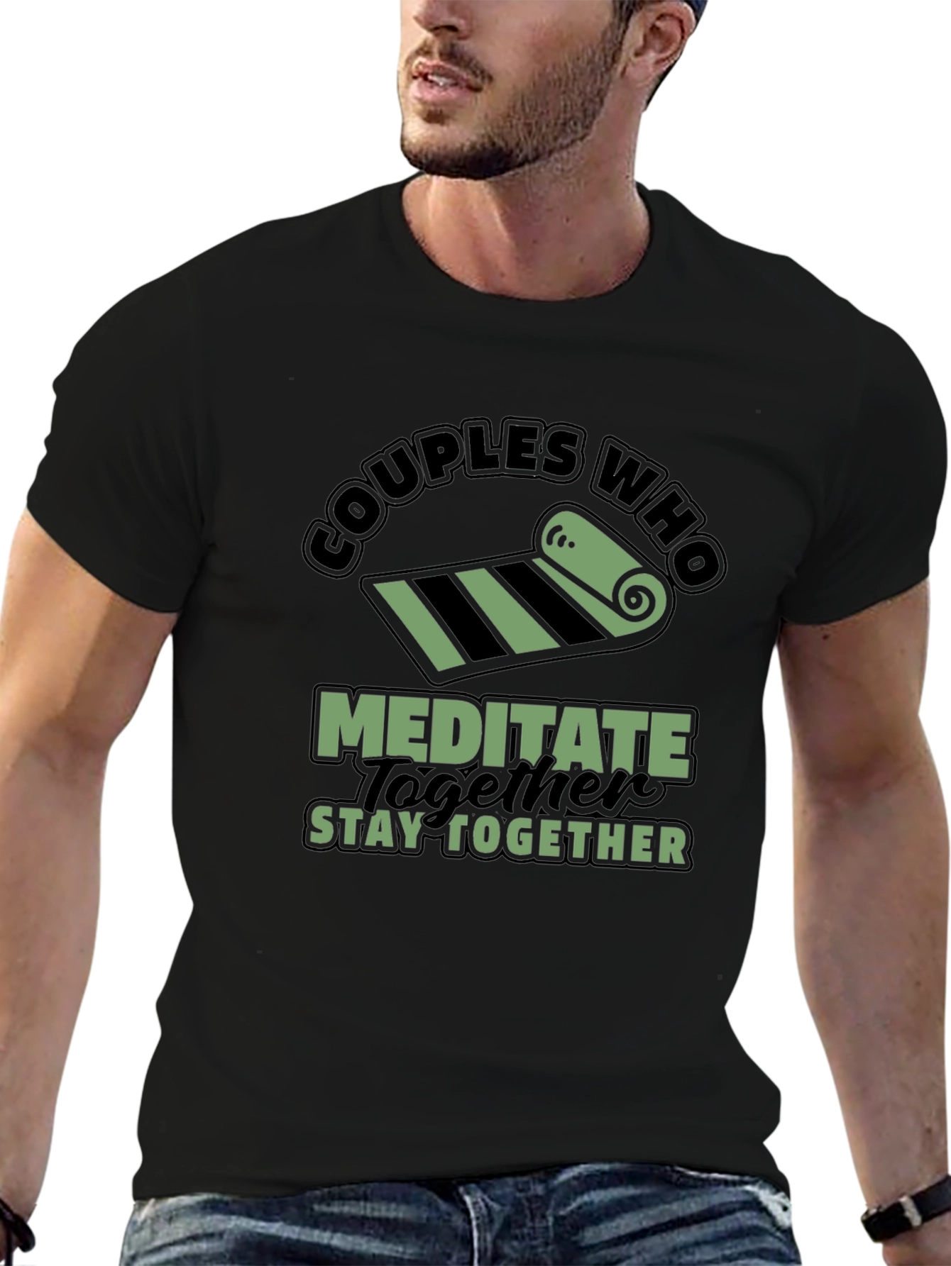 Black Couples Who Meditate Stay Together T-Shirt view 6
