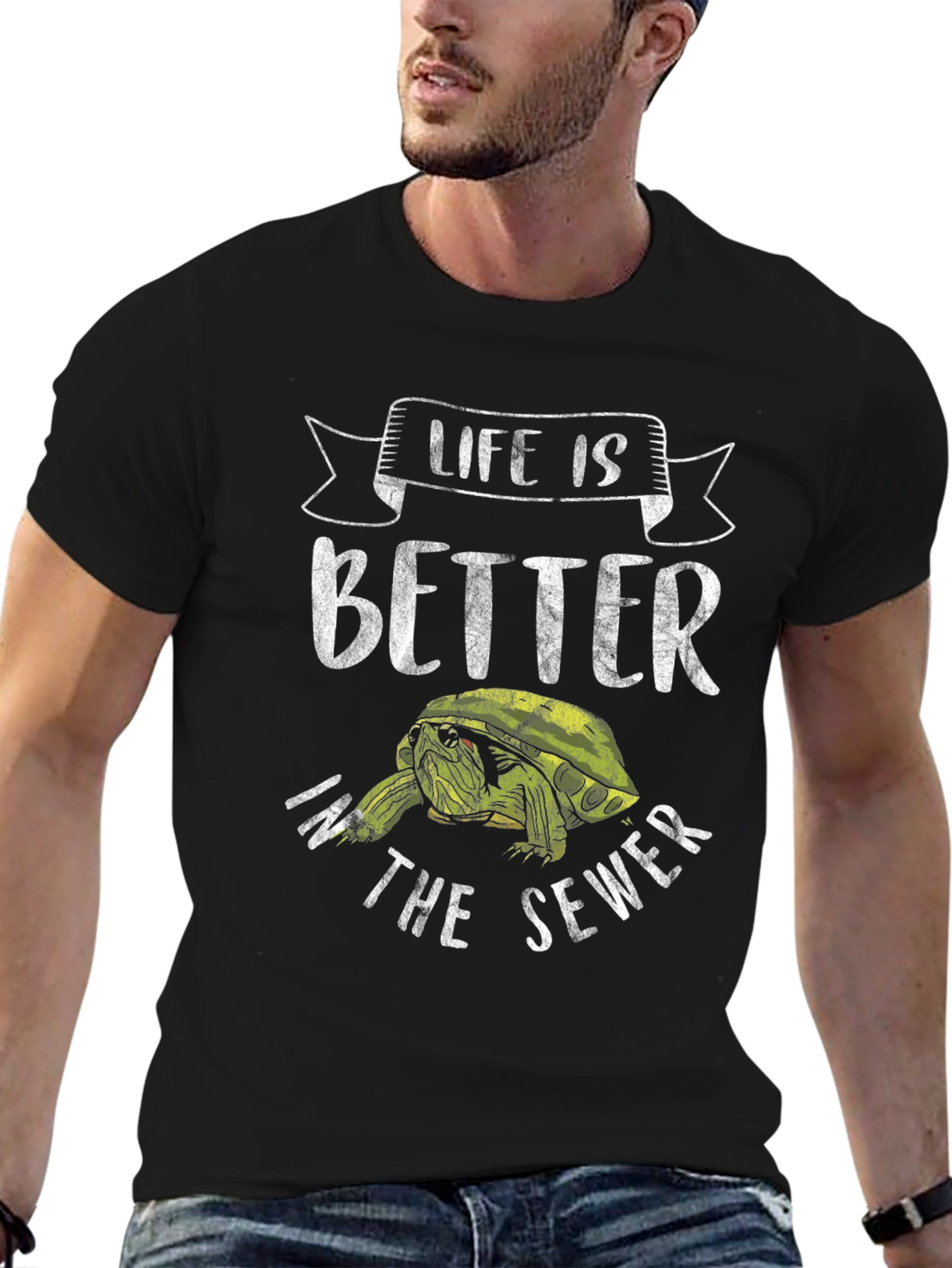 Black Life is Better in the Sewer T-Shirt view 6