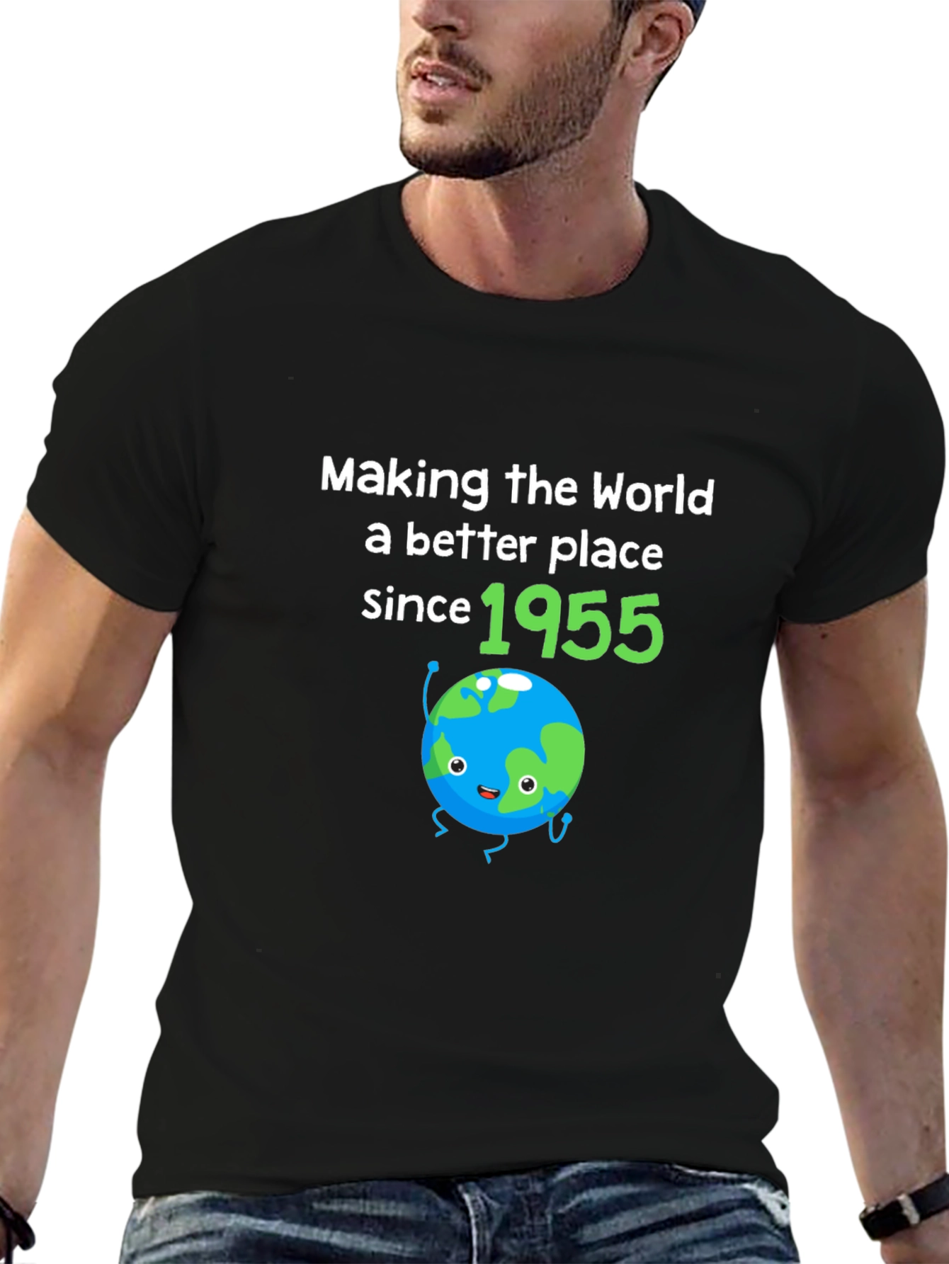 Black Making The World Better Since 1955 Birthday T-Shirt view 6