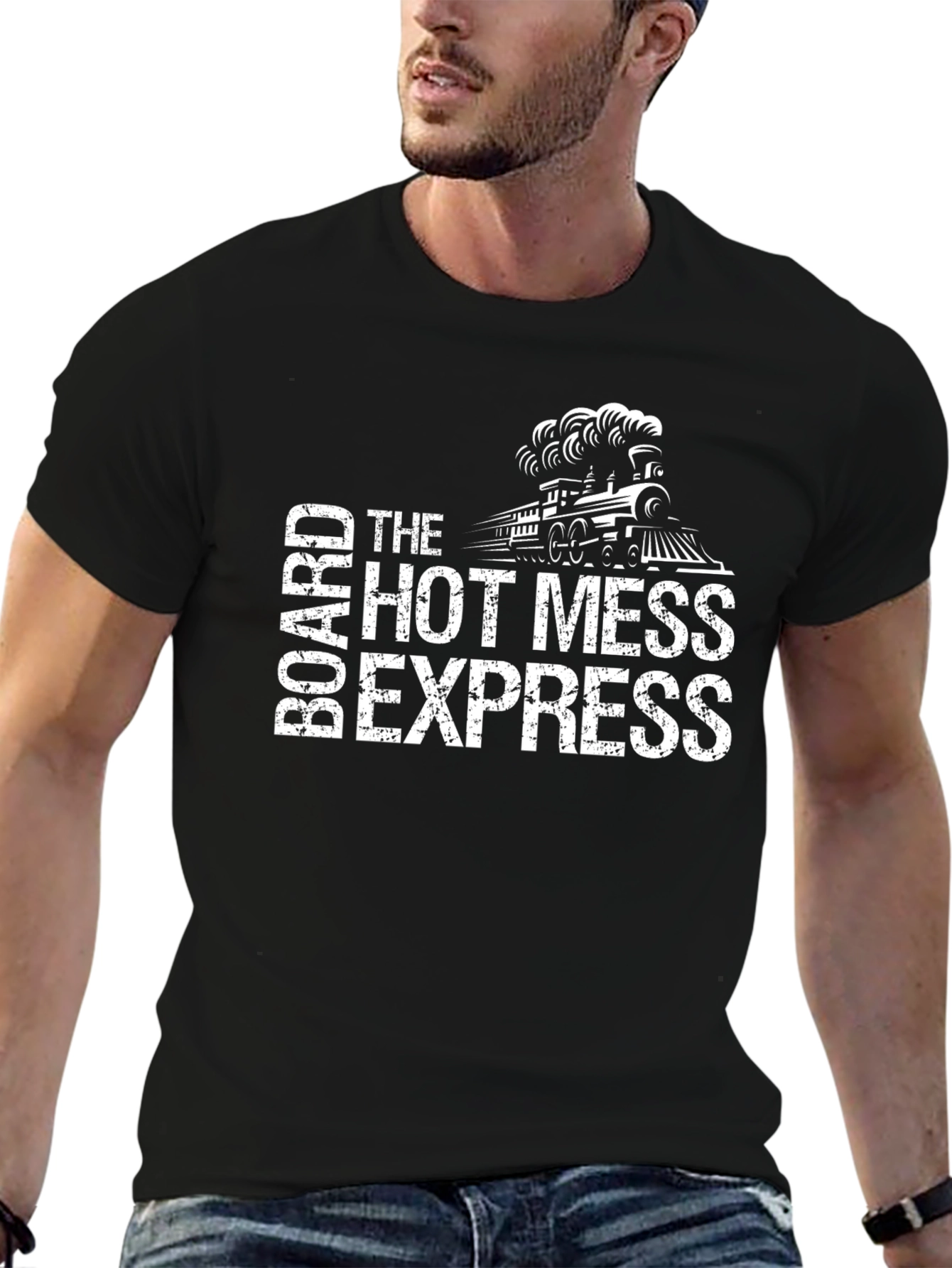 Black Hot Mess Express Train Graphic T-Shirt view 6