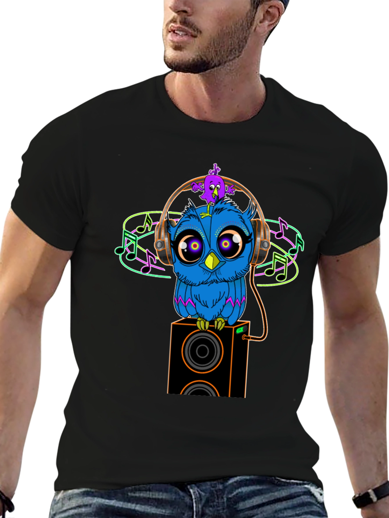 Black Owl DJ Graphic Tee view 6