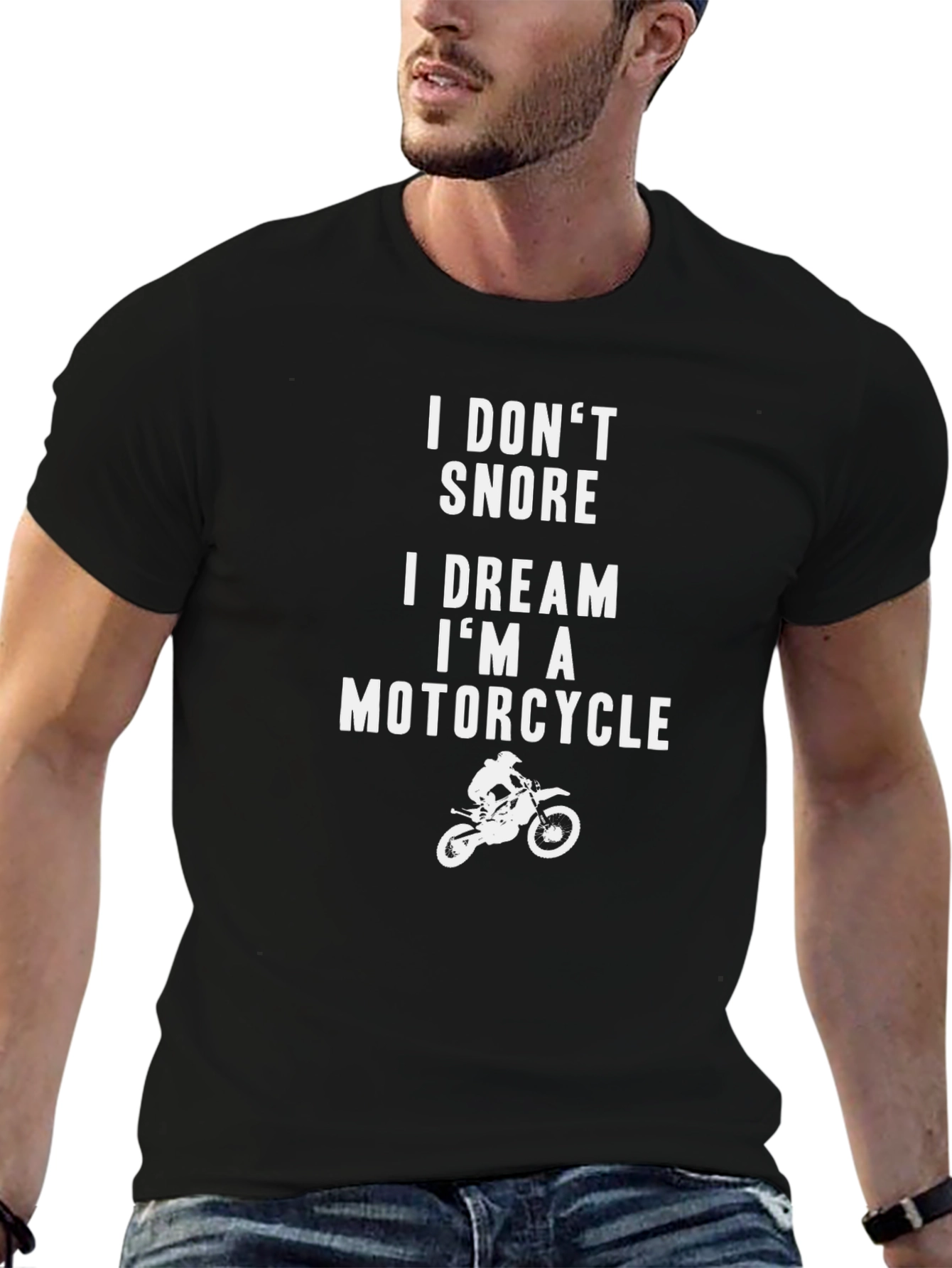 Black Motorcycle Dream T-Shirt - Funny Biker Tee view 6