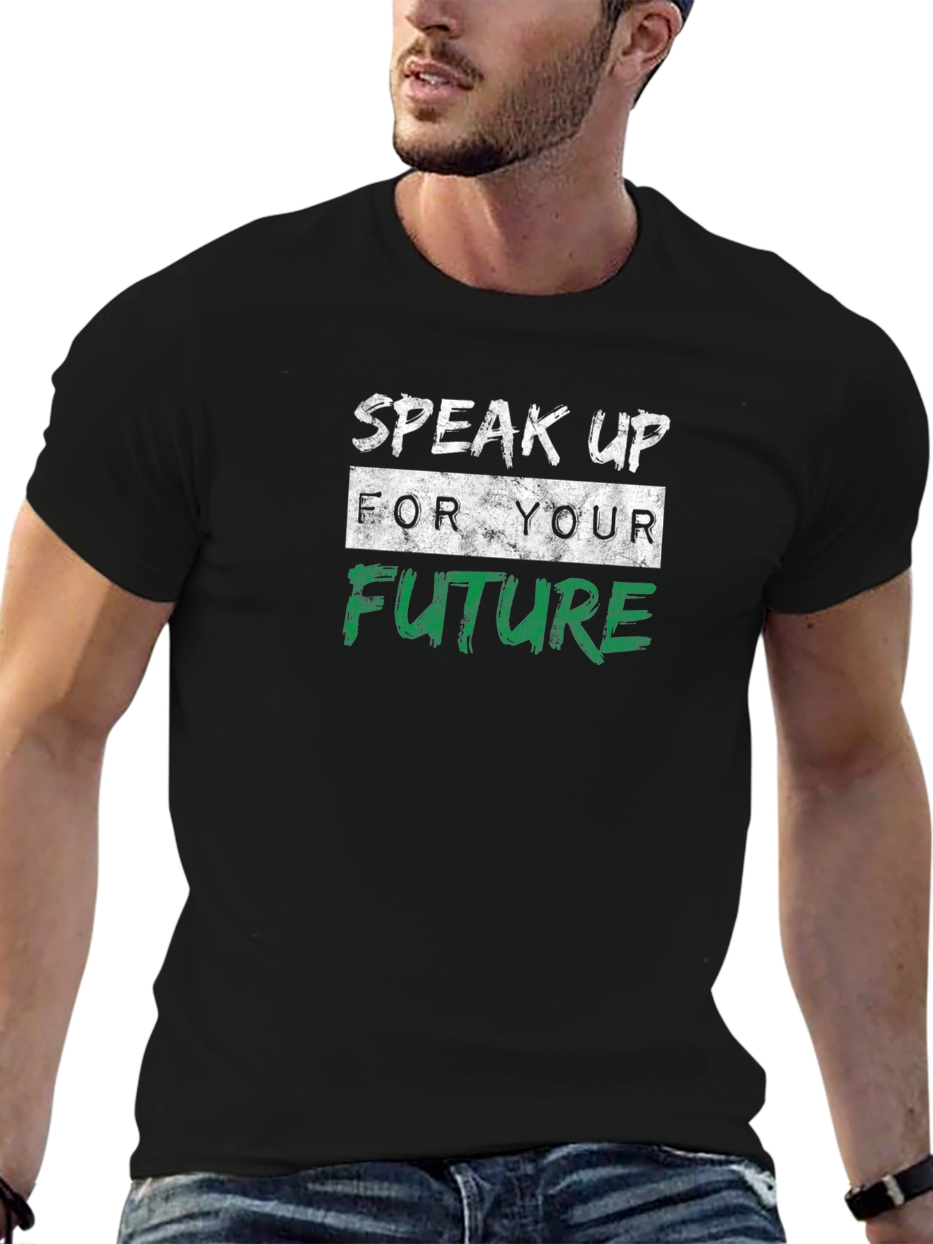 Black Speak Up For Your Future Graphic T-Shirt view 6
