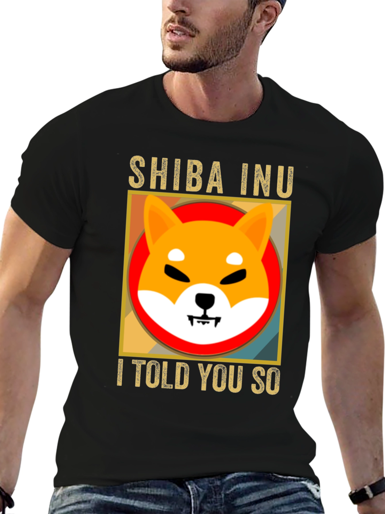 Black Shiba Inu I Told You So Black T-Shirt view 6