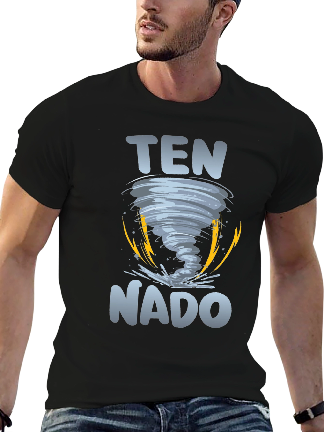 Black Ten Nado Tornado Graphic T-Shirt view 6