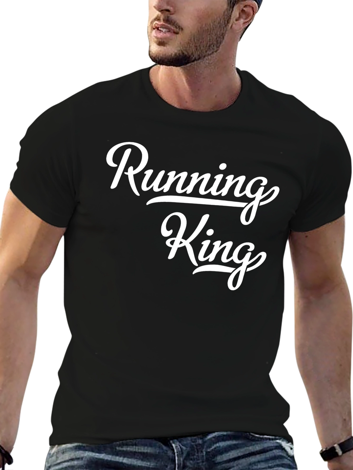 Black Running King Black T-Shirt view 6