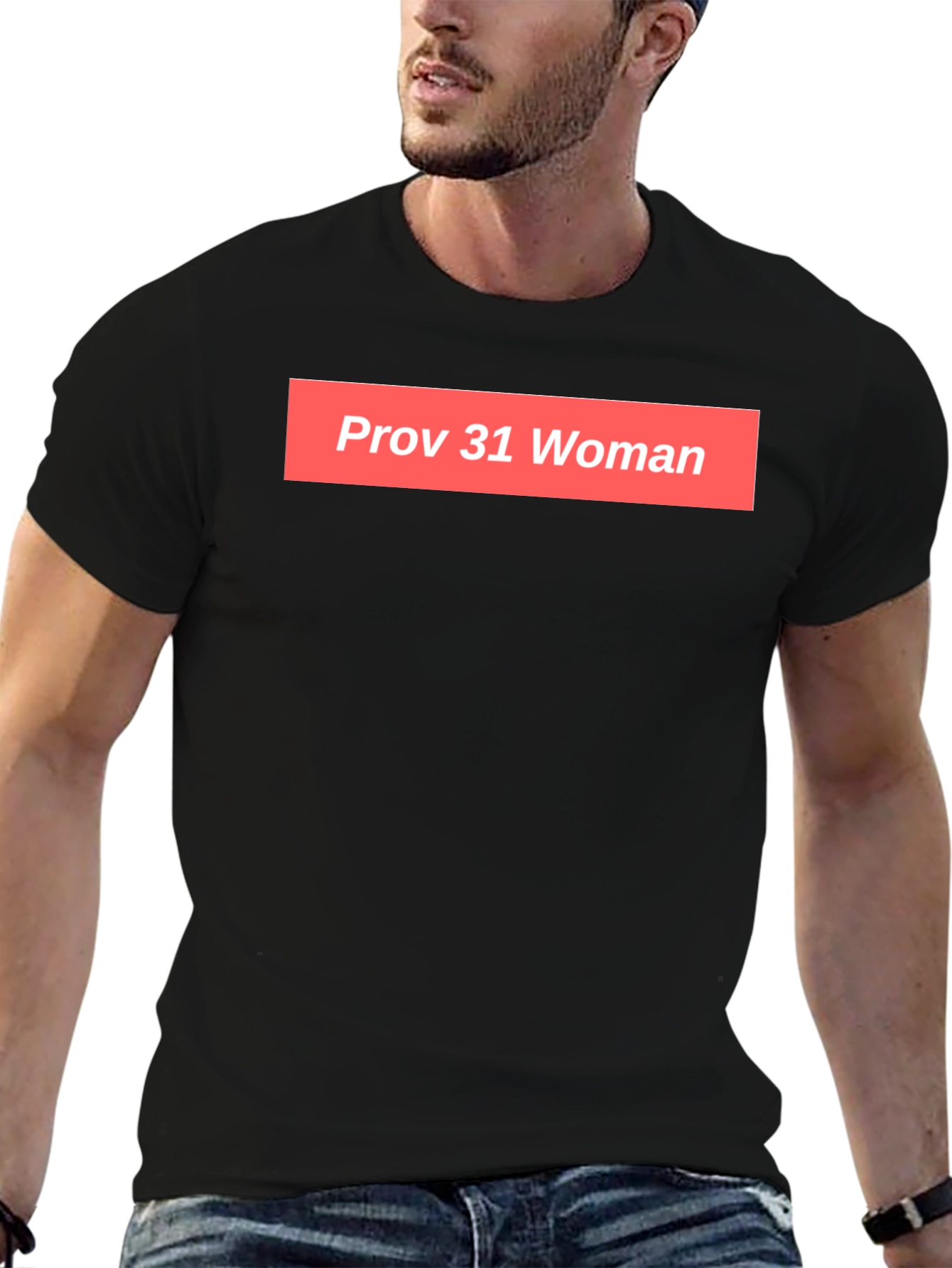 Black Prov 31 Woman Graphic Tee - Stylish Christian Apparel view 6