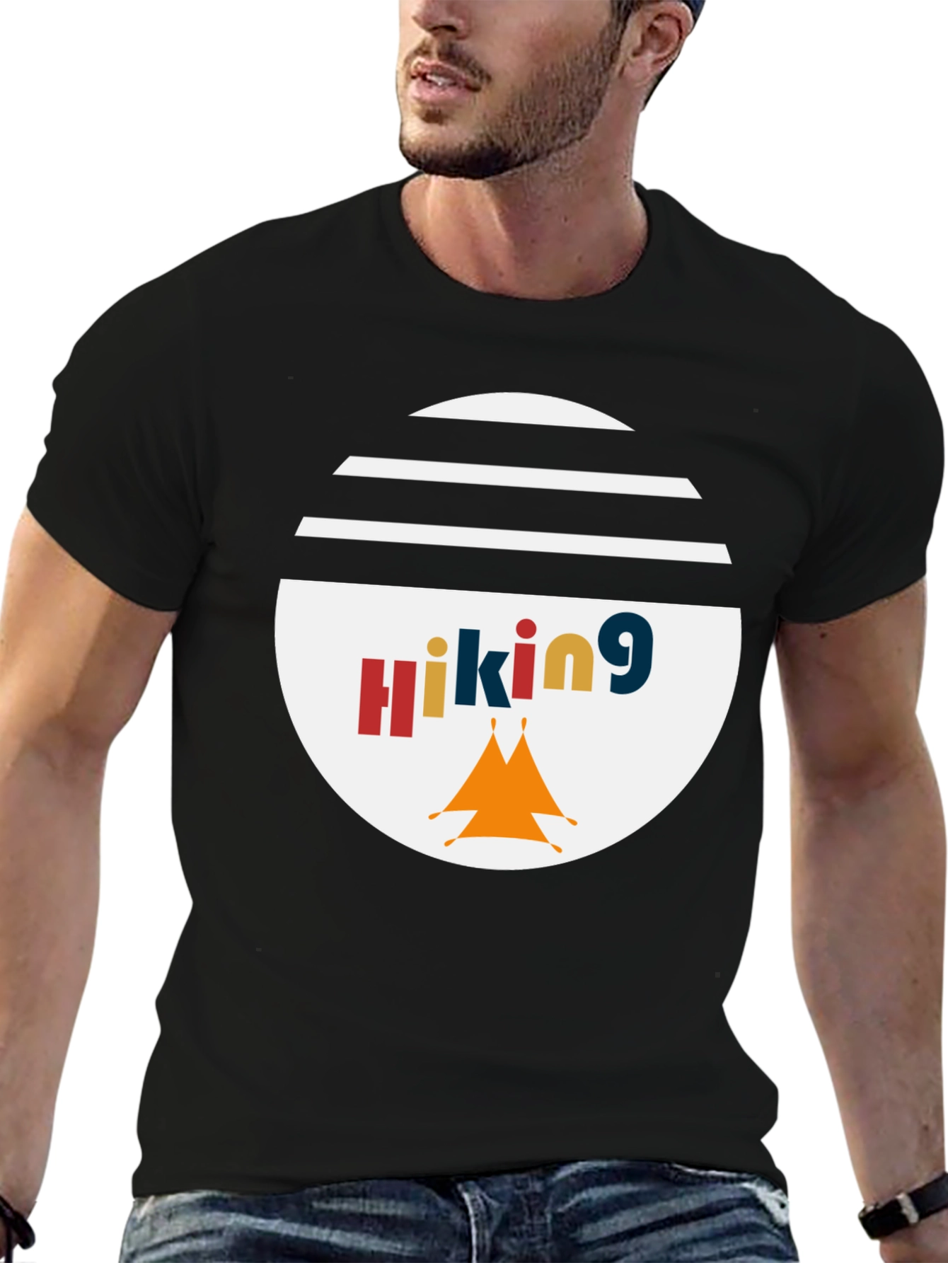 Black Hiking Graphic Tee - Adventure Awaits! view 6