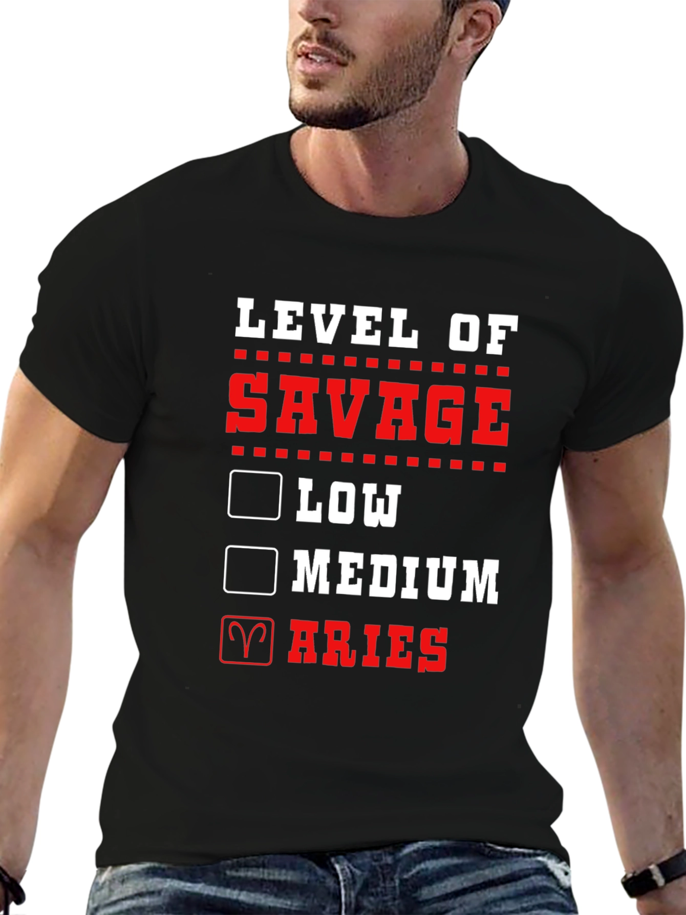 Black Level of Savage Aries T-Shirt view 6