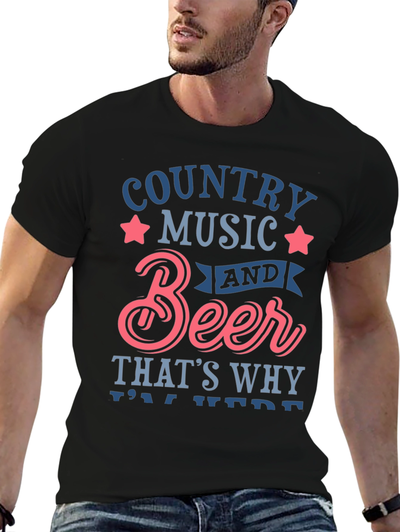 Black Country Music & Beer Graphic Tee view 6