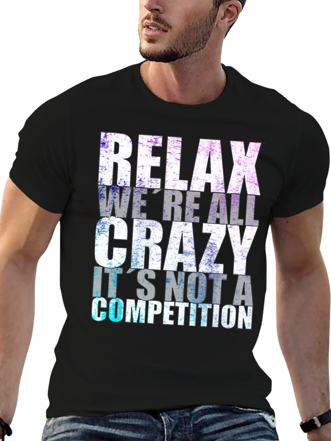 Black Relax, We're All Crazy Graphic T-Shirt view 6