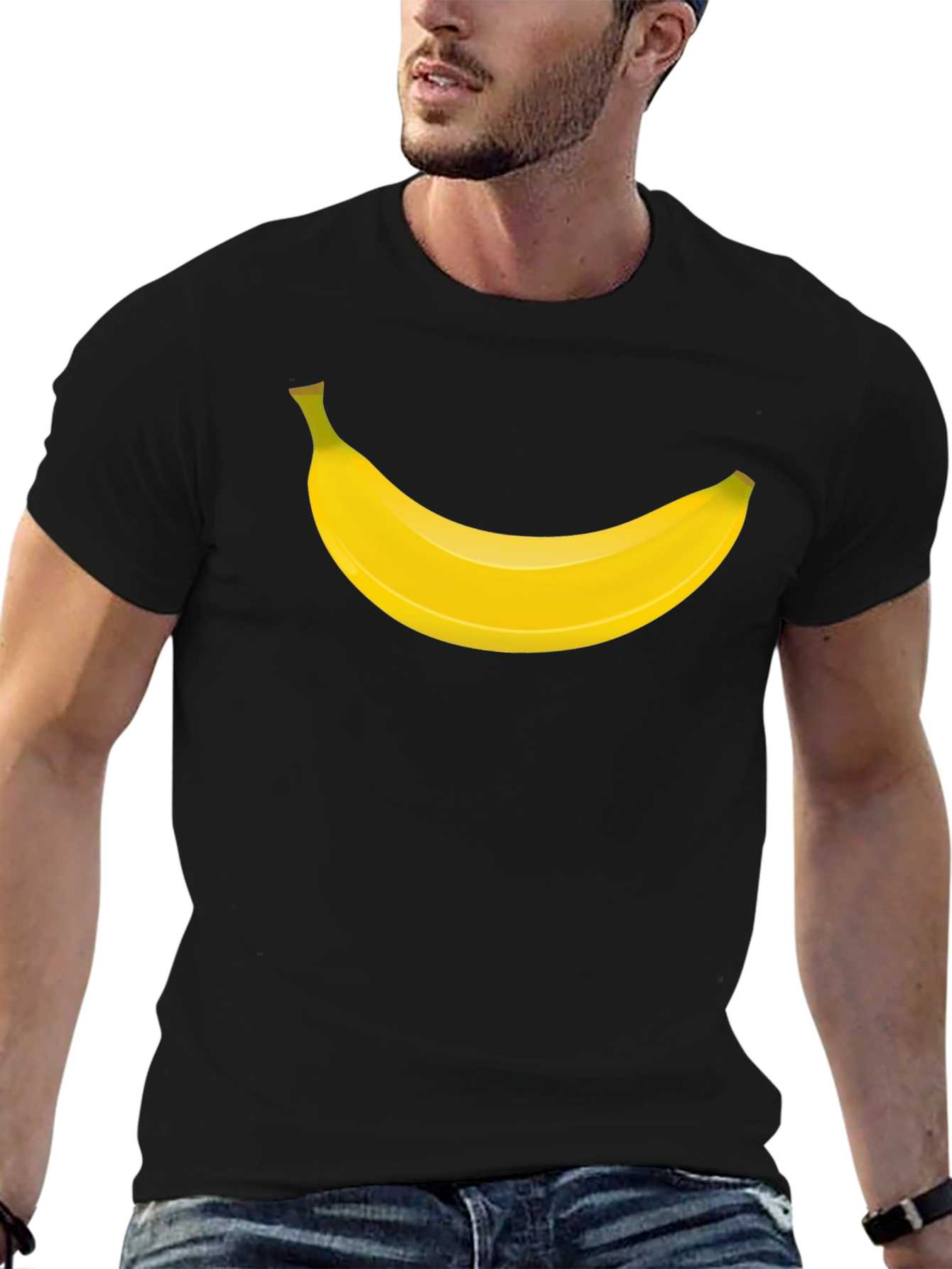 Black Banana Graphic Tee - Black Cotton Blend Casual Shirt view 6