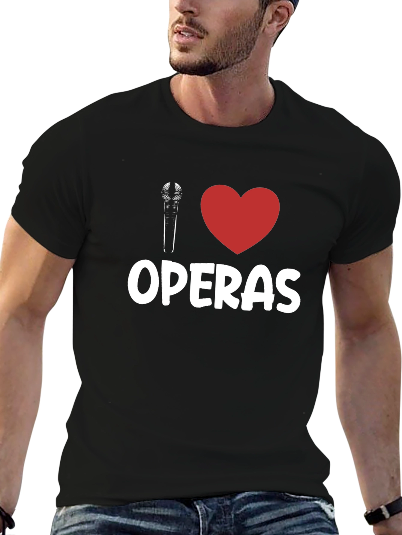 Black I Heart Operas Black T-Shirt - Music Lover Tee view 6