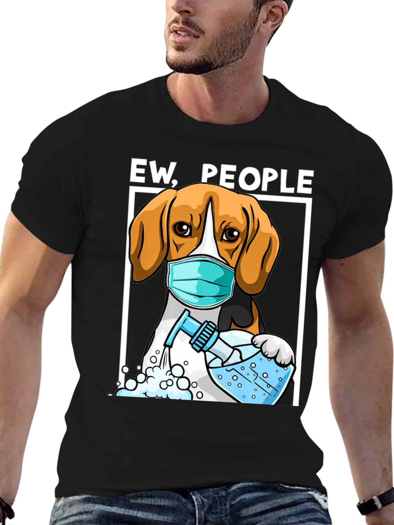 Black Ew People Dog T-Shirt view 6