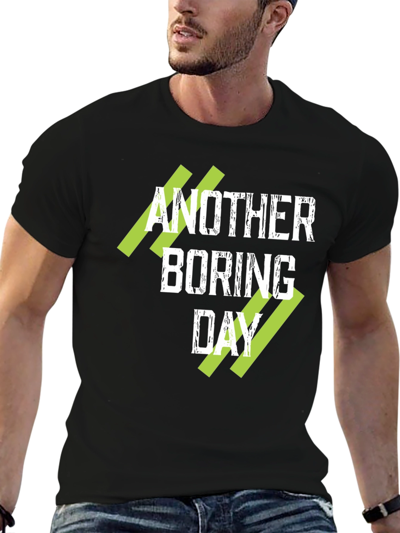 Black Another Boring Day Graphic T-Shirt - Black view 6
