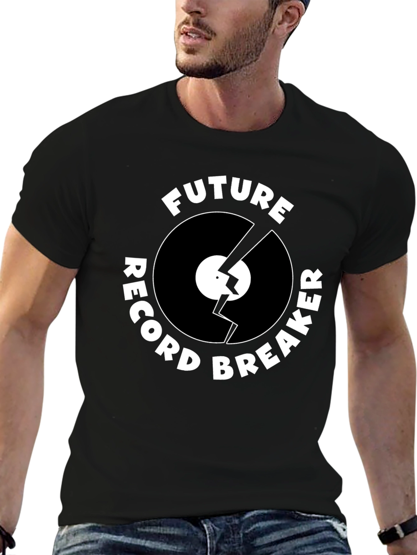 Black Future Record Breaker Graphic Tee view 6