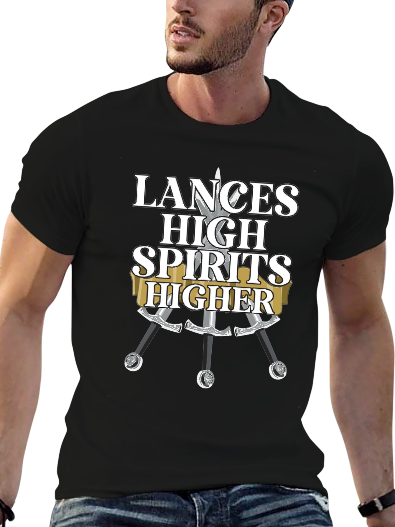 Black Lances High Spirits Higher Black T-Shirt view 6