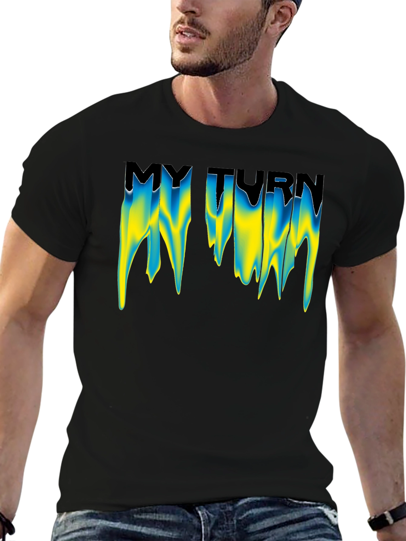 Black My Turn Graphic Tee - Drip Design view 6