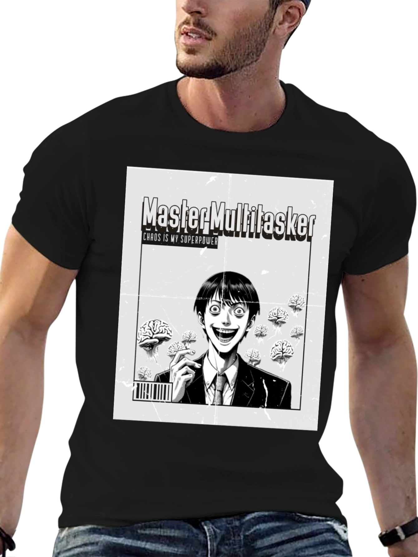Black Master Multitasker Graphic Tee view 6