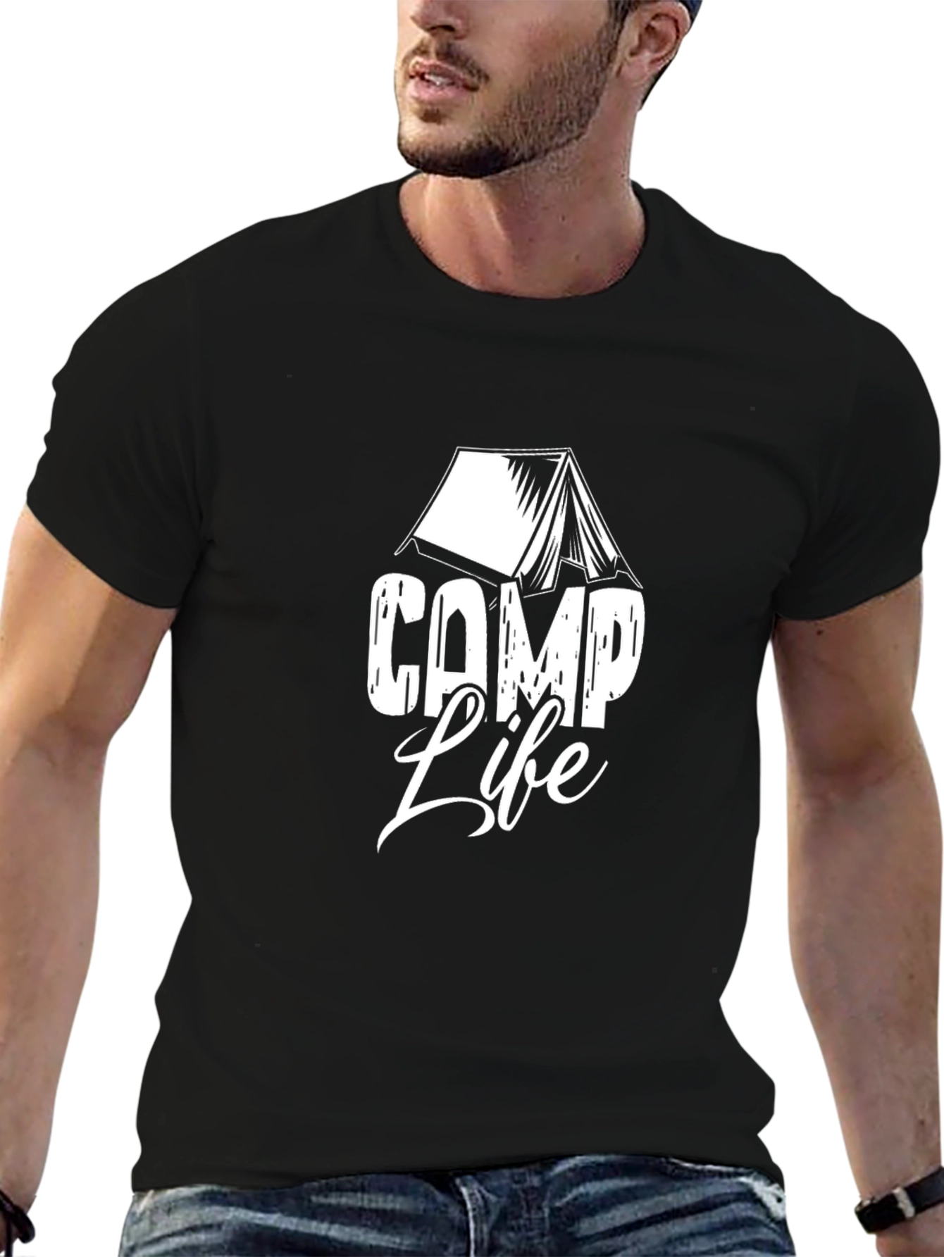 Black Camp Life Graphic T-Shirt - Unisex view 6