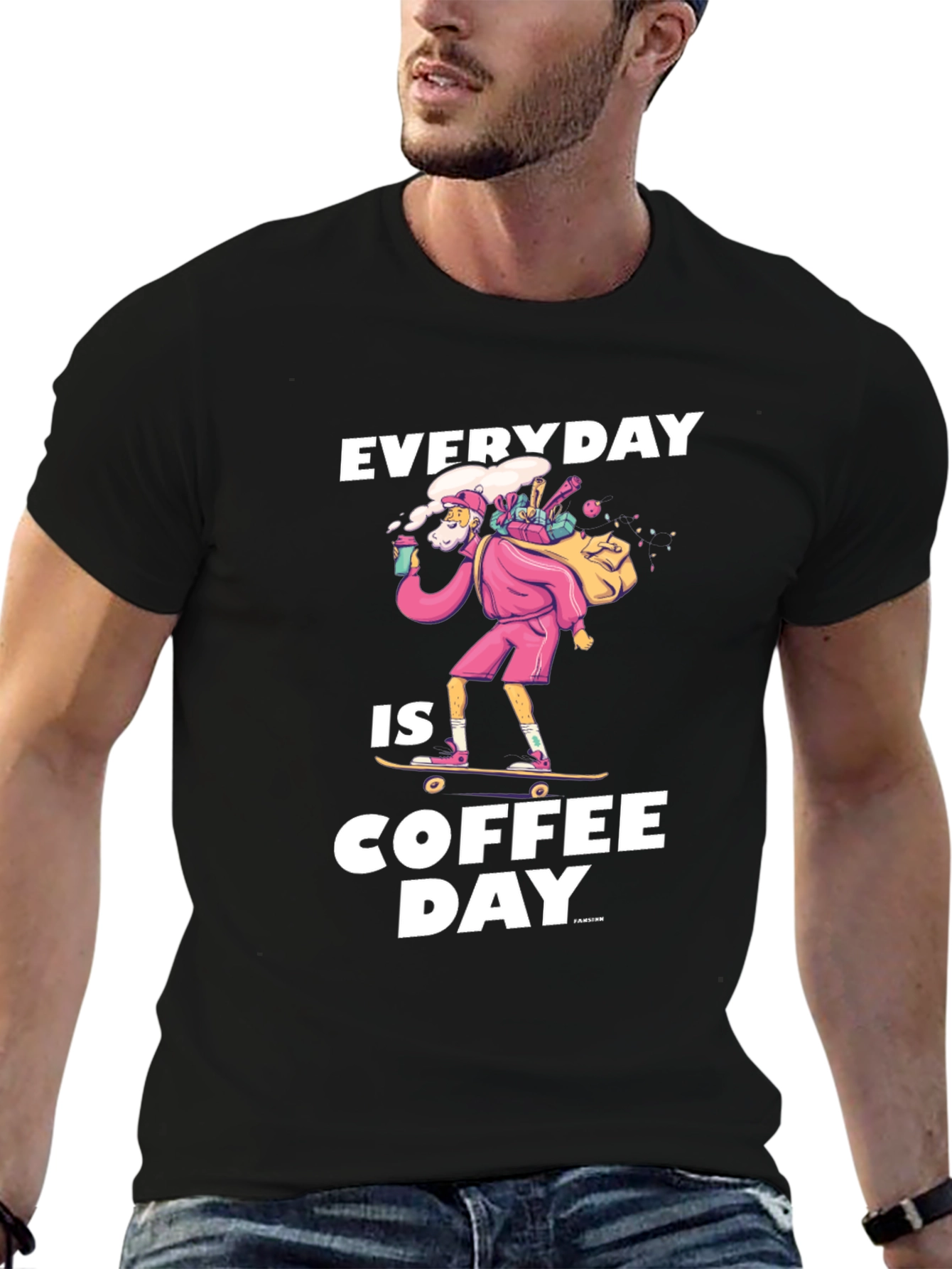 Black Everyday is Coffee Day T-Shirt view 6