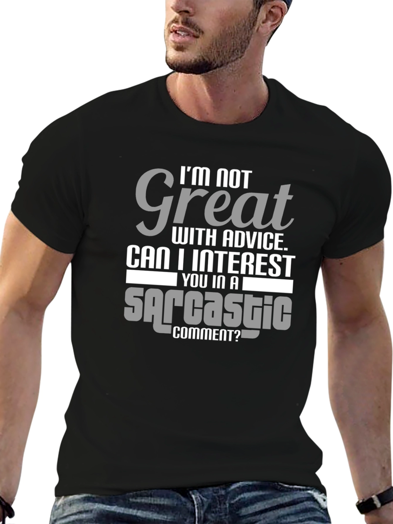 Black Sarcastic Comment T-Shirt - Humorous Tee view 6