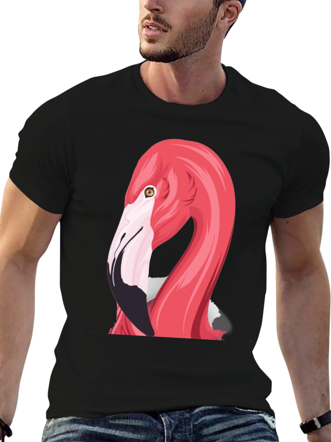 Black Flamingo Graphic Tee - Stylish & Unique Design view 6