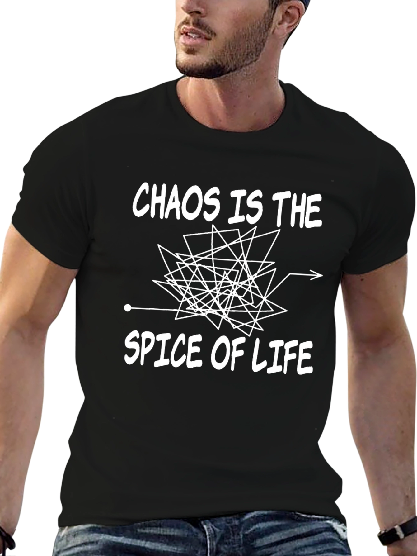 Black Chaos Is The Spice Of Life Graphic Tee view 6