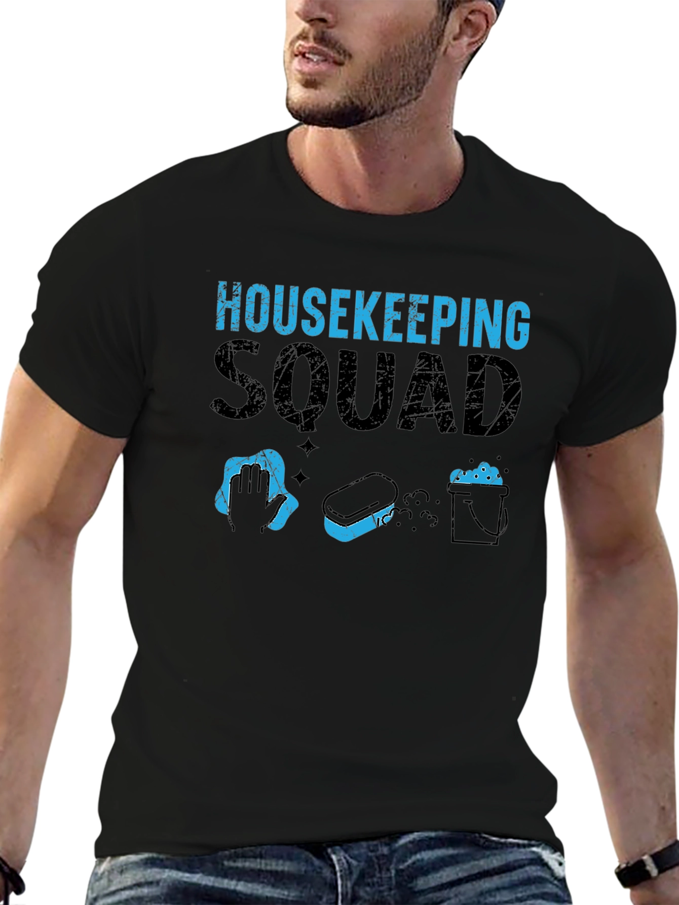 Black Housekeeping Squad Graphic Tee view 6
