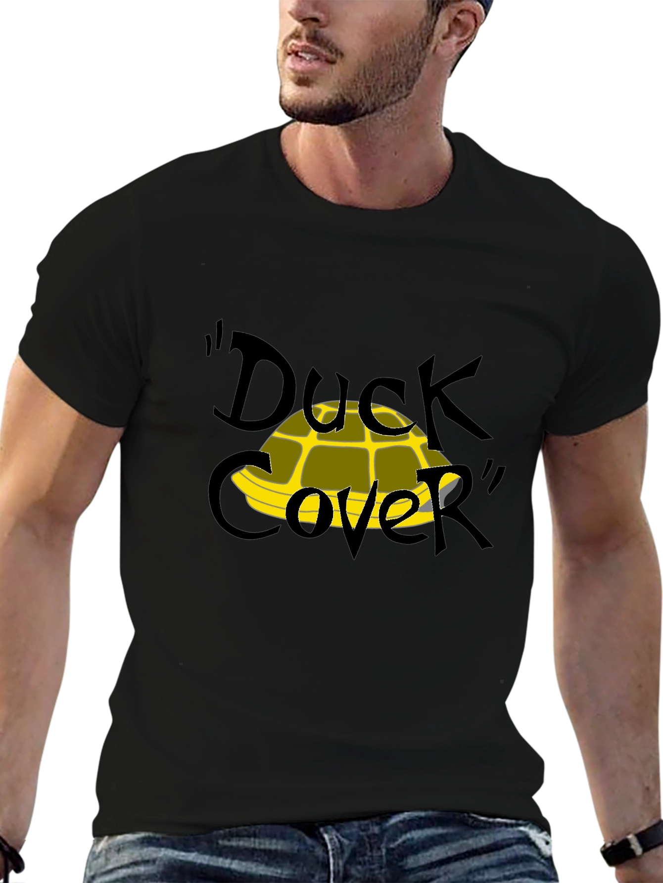 Black Duck Cover Funny Graphic T-Shirt view 6