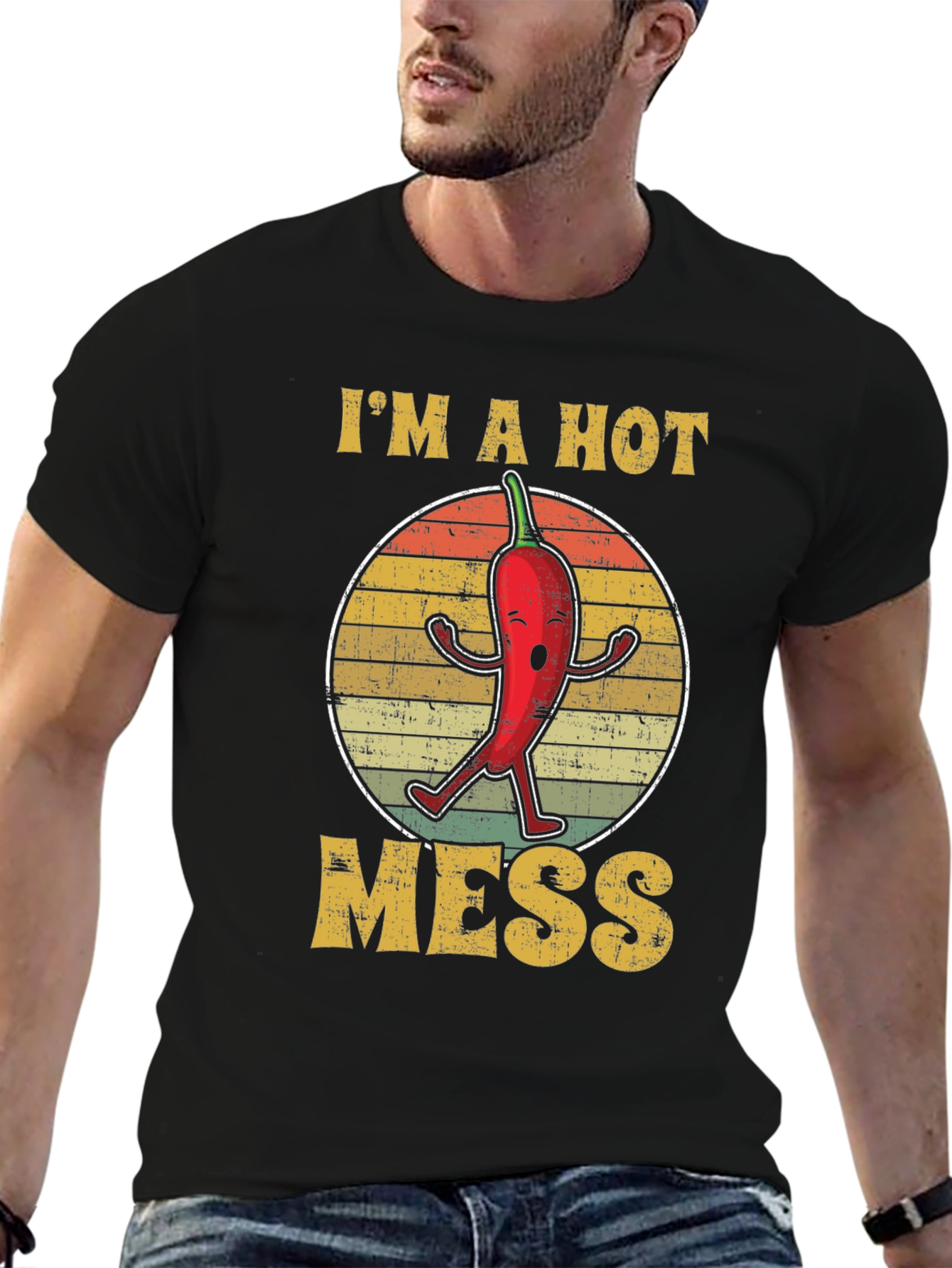 Black I'm A Hot Mess Graphic T-Shirt view 6