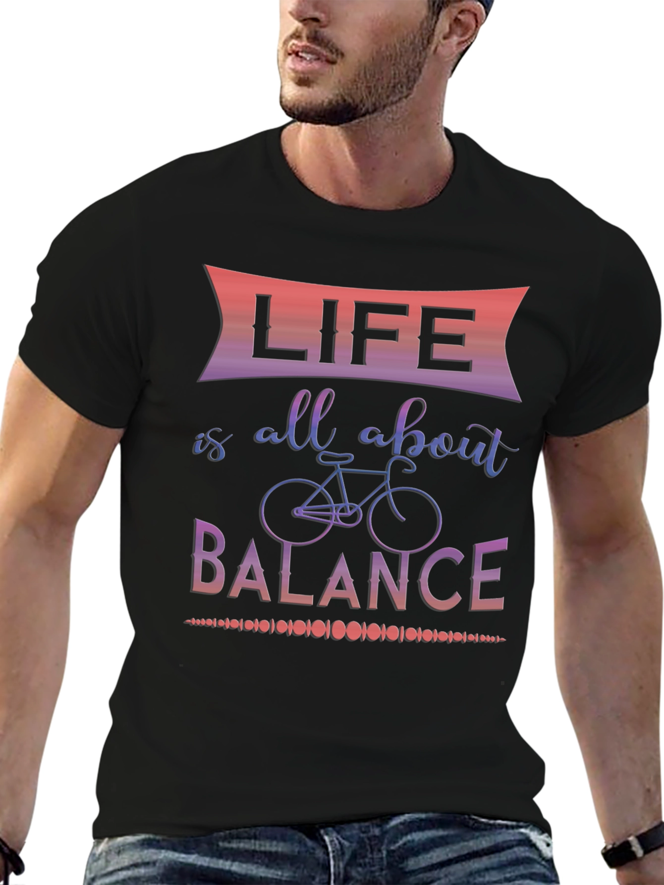 Black Life is all about balance graphic tee view 6