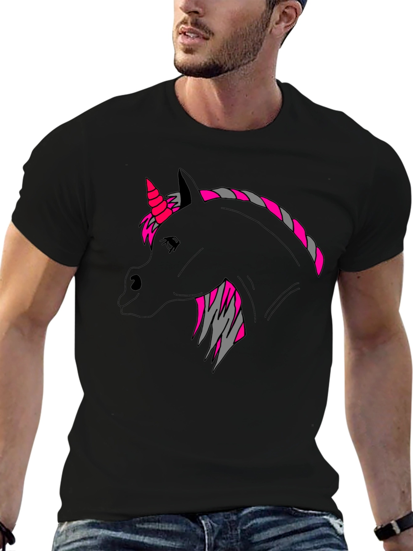 Black Unicorn Graphic T-Shirt - Unique Style view 6