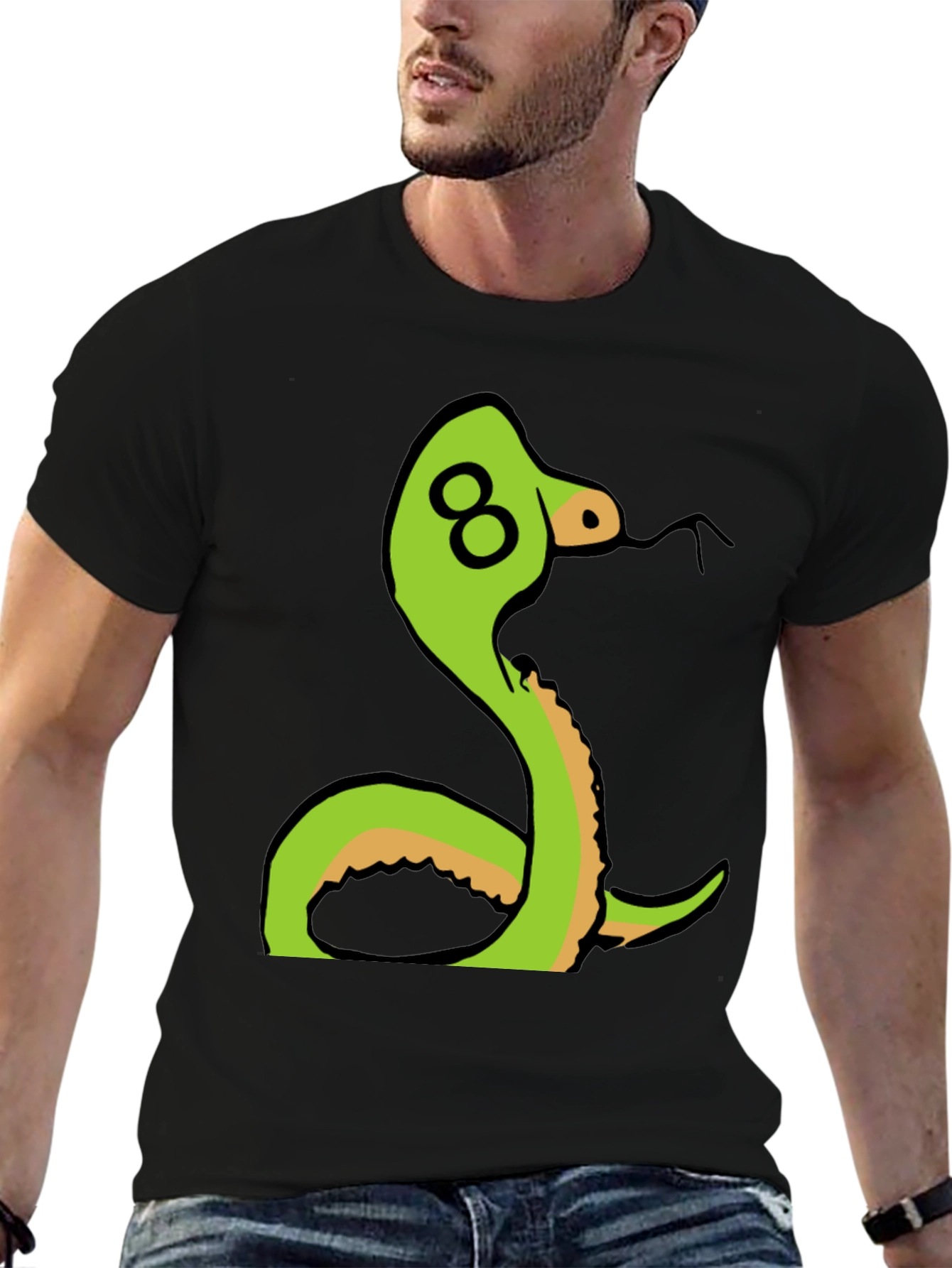 Black Snake Graphic T-Shirt - Unique Design view 6