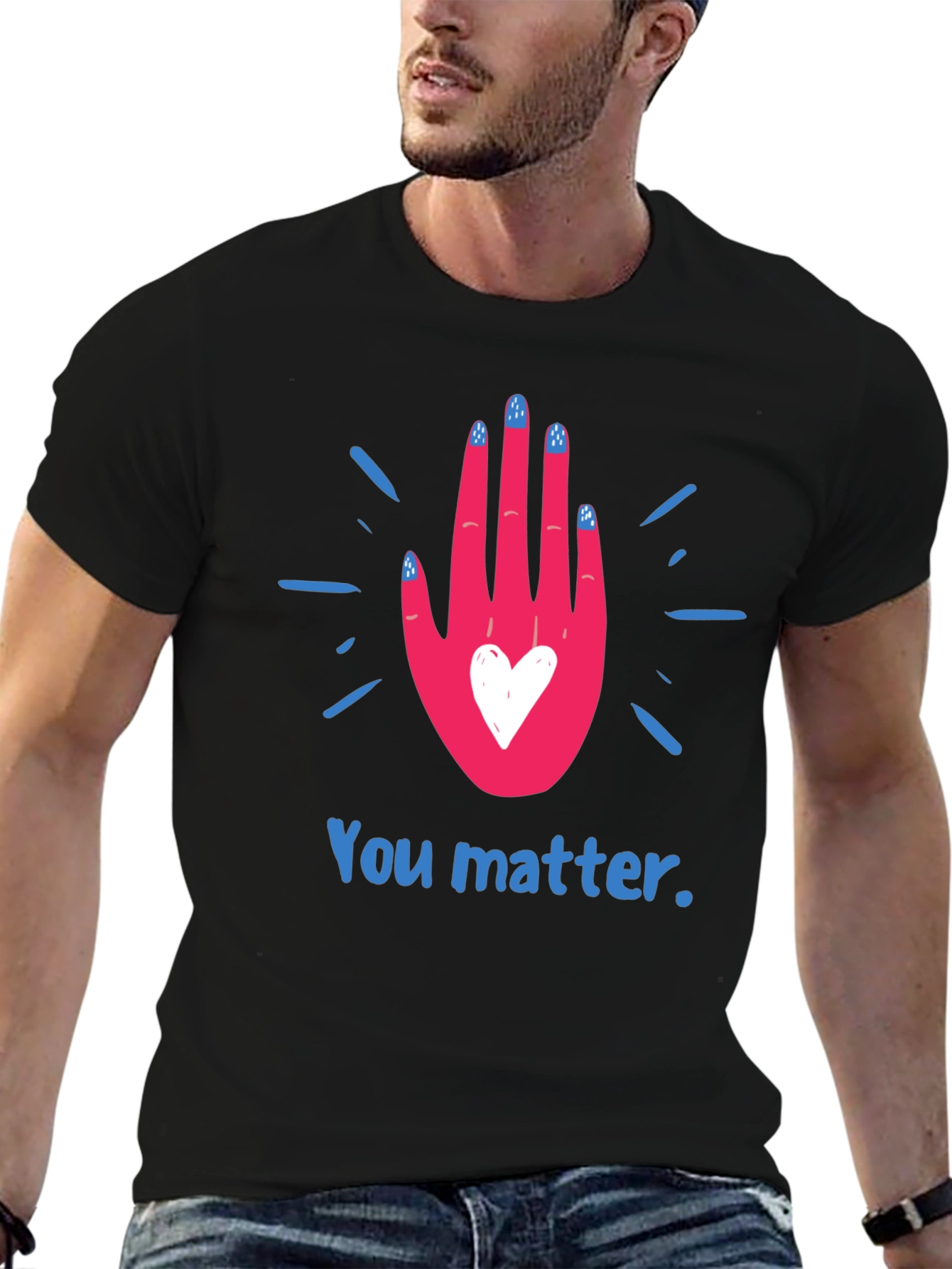Black You Matter T-Shirt - Positive Message Tee view 6