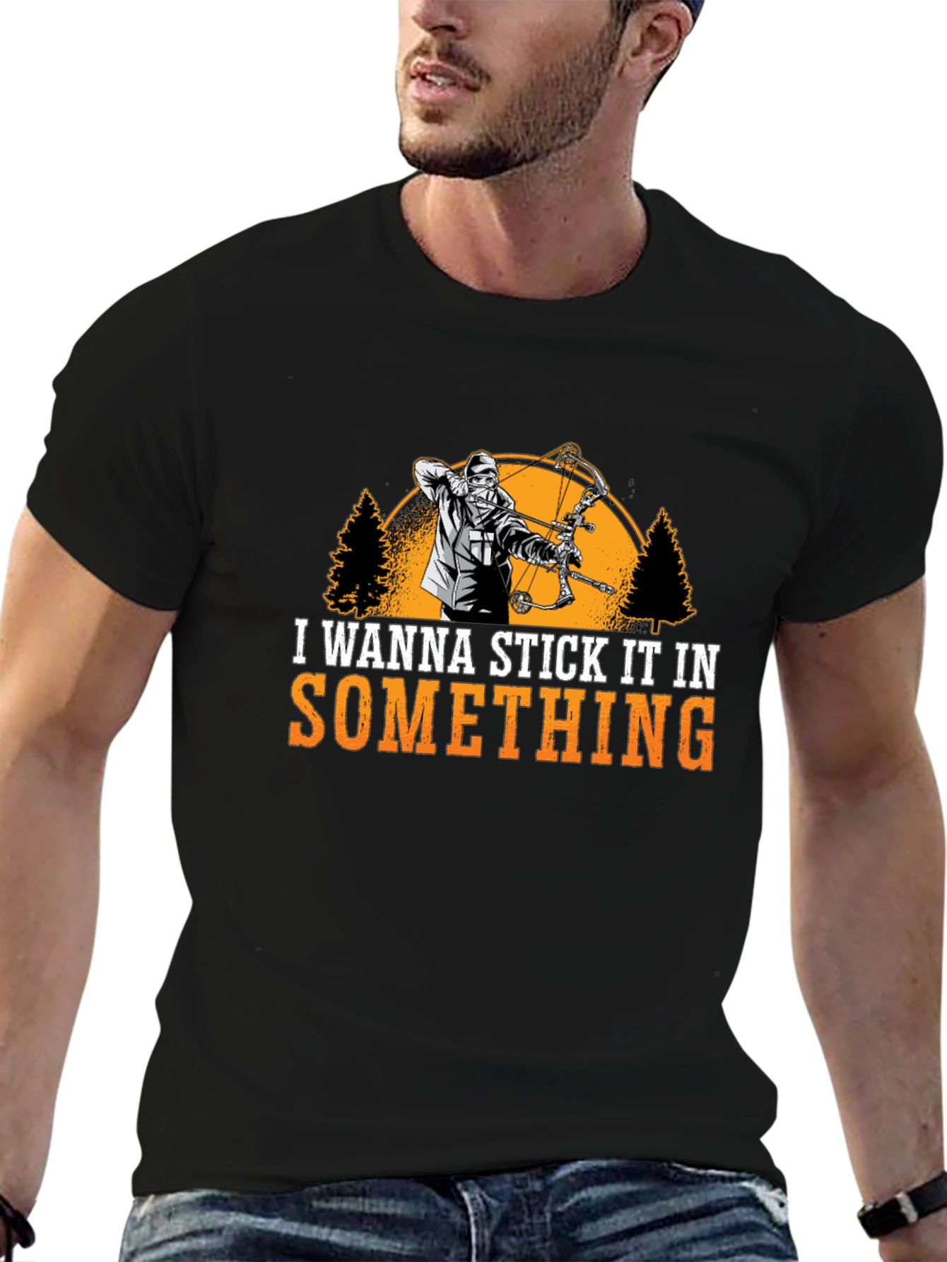 Black I Wanna Stick It In Something T-Shirt view 6