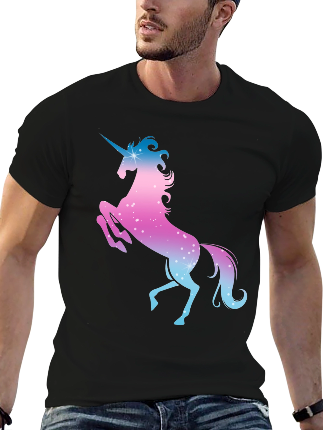 Black Unicorn Graphic Tee - Magical Design view 6