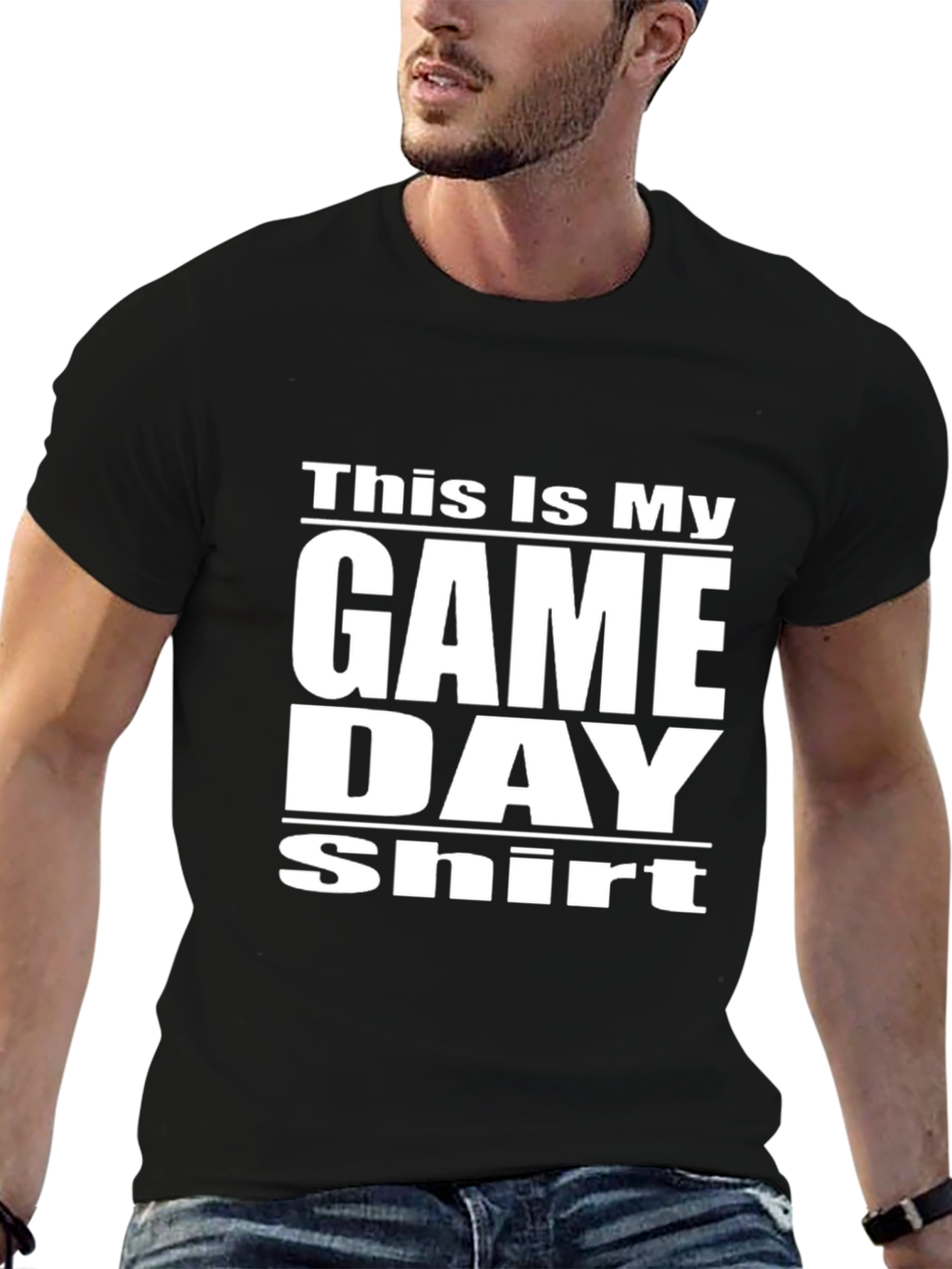 Black Game Day Shirt - Black Graphic Tee view 6